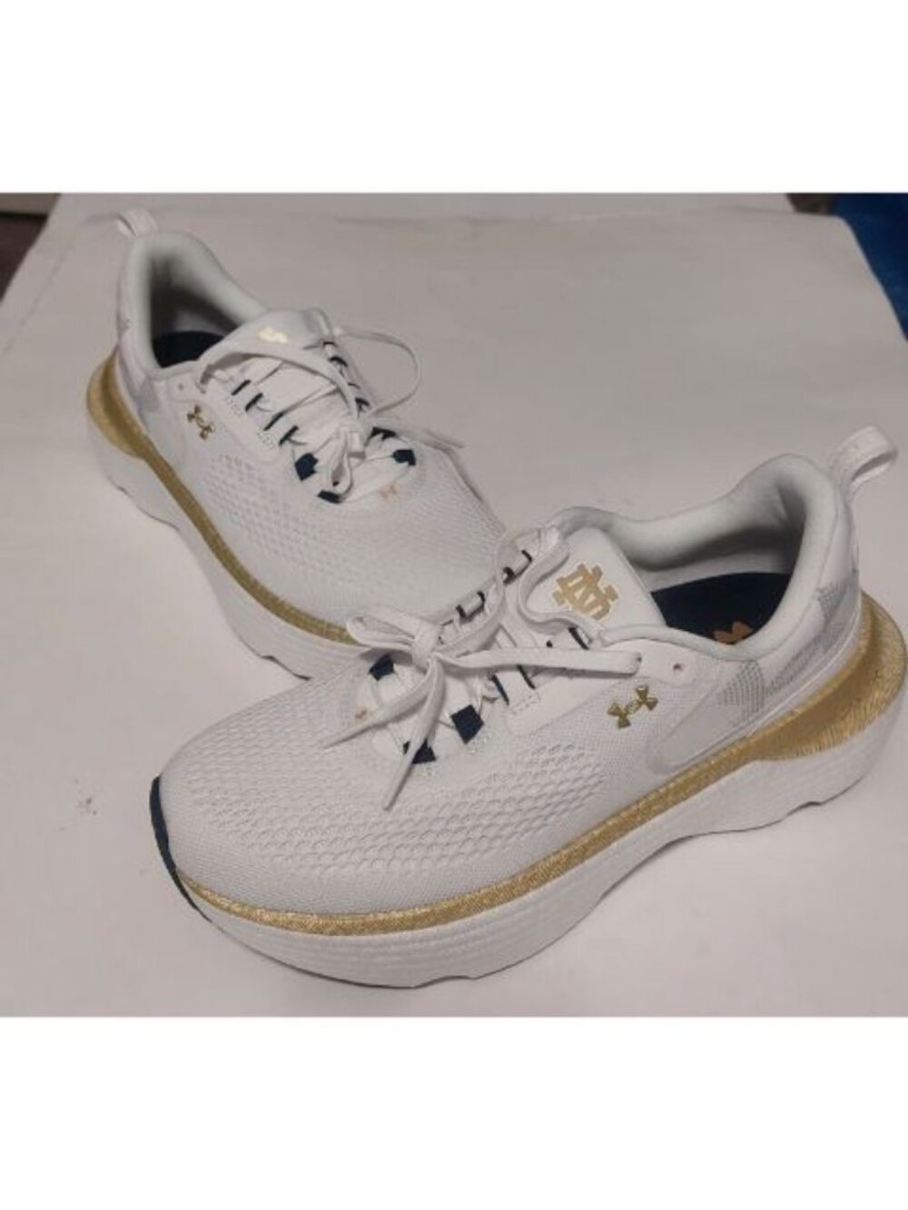 Under Armour Infinite Elite 2 Sneakers Notre Dame Fighting Irish Mens 11 White - Picture 5 of 9